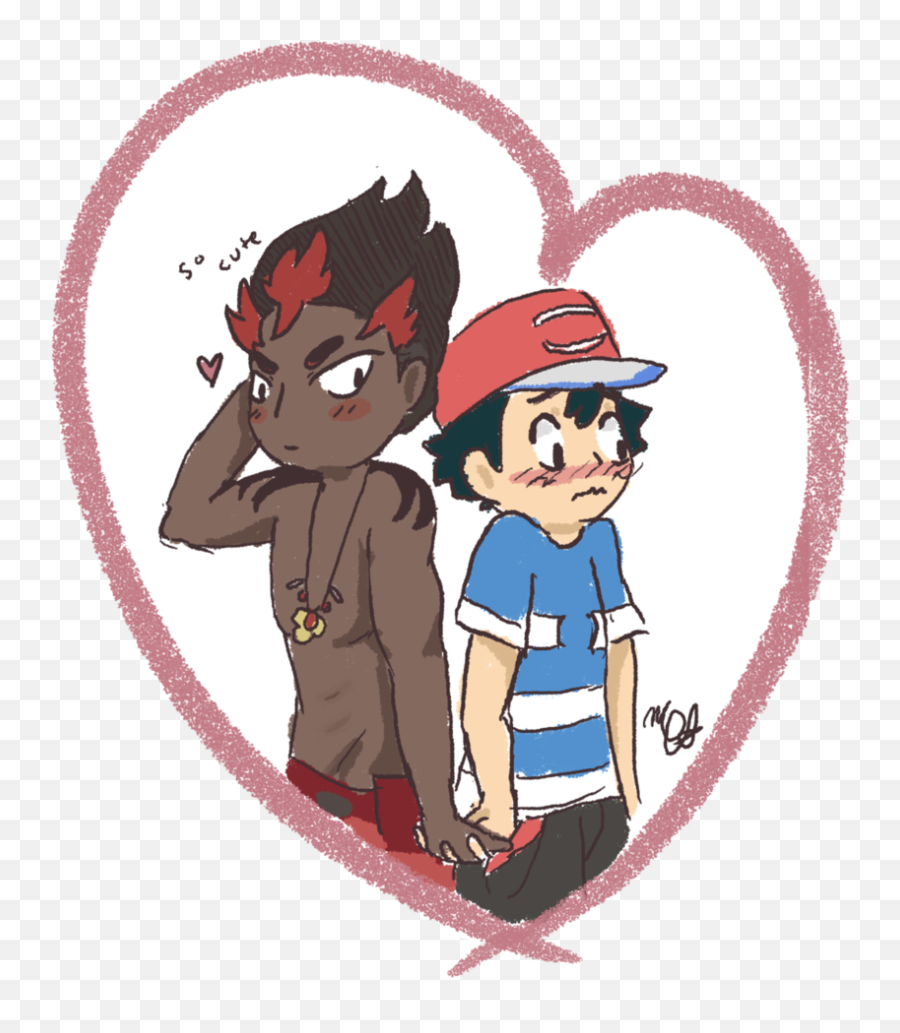 Pokemon Ash And Kiawe Transparent Png - Pokemon Ash And Kiawe,Pokemon Ash Png