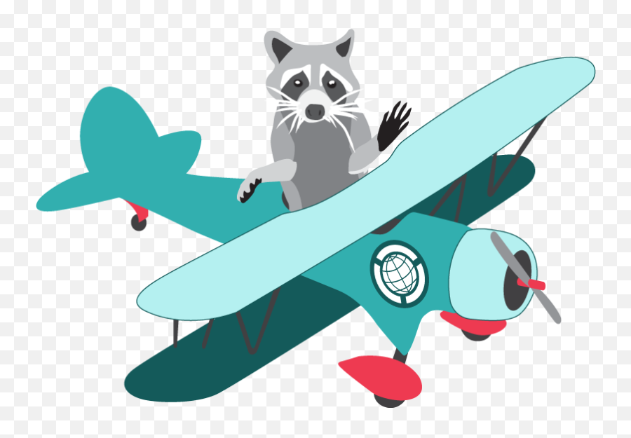 Download Raccoon Tps - Raccoon In Airplane Png,Biplane Png