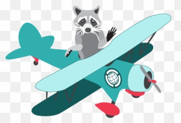 Download Raccoon Tps - Raccoon In Airplane Png,Biplane Png
