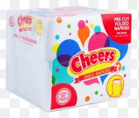 Folded Paper Png - Cheers Precut Folded 5228571 Table Napkin