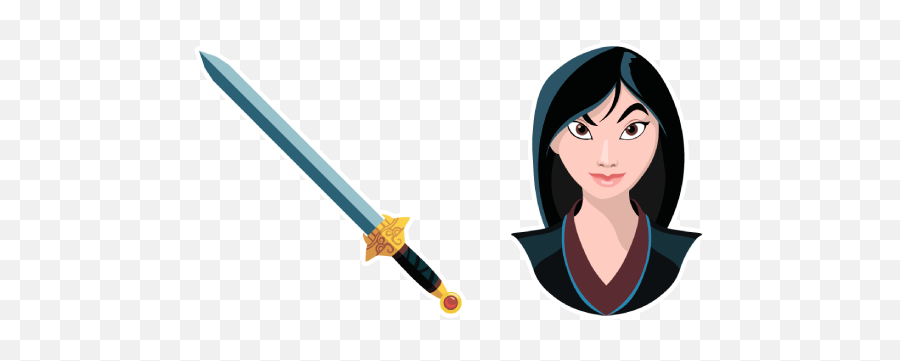 Mulan Sword Of The Ancestor Cursor U2013 Custom Browser - Collectible Sword Png,Cartoon Sword Png
