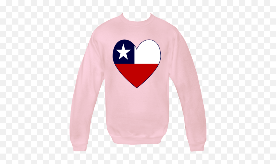 Design Features A Heart Shaped Flag Of Chile Or Chilean - Long Sleeve Png,Chile Flag Png