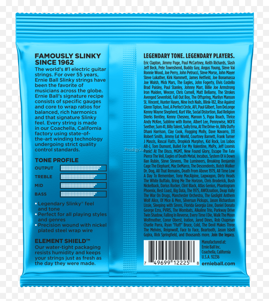 Ernie Ball 2225 Extra Slinky Nickel Wound Electric Guitar String Set 8 - 38 Publication Png,Slinky Png