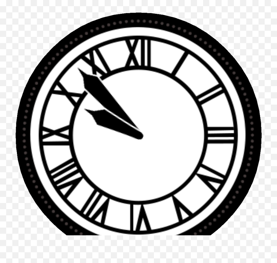 Back To The Future Clock Tower Black Clipart Png - Clock Union Station Kansas City,Clock Face Transparent