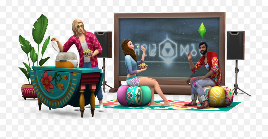 The Sims 4 Movie Hangout Stuff Review - Sims 4 Noche De Cine Png,Sims 4 Logo Png