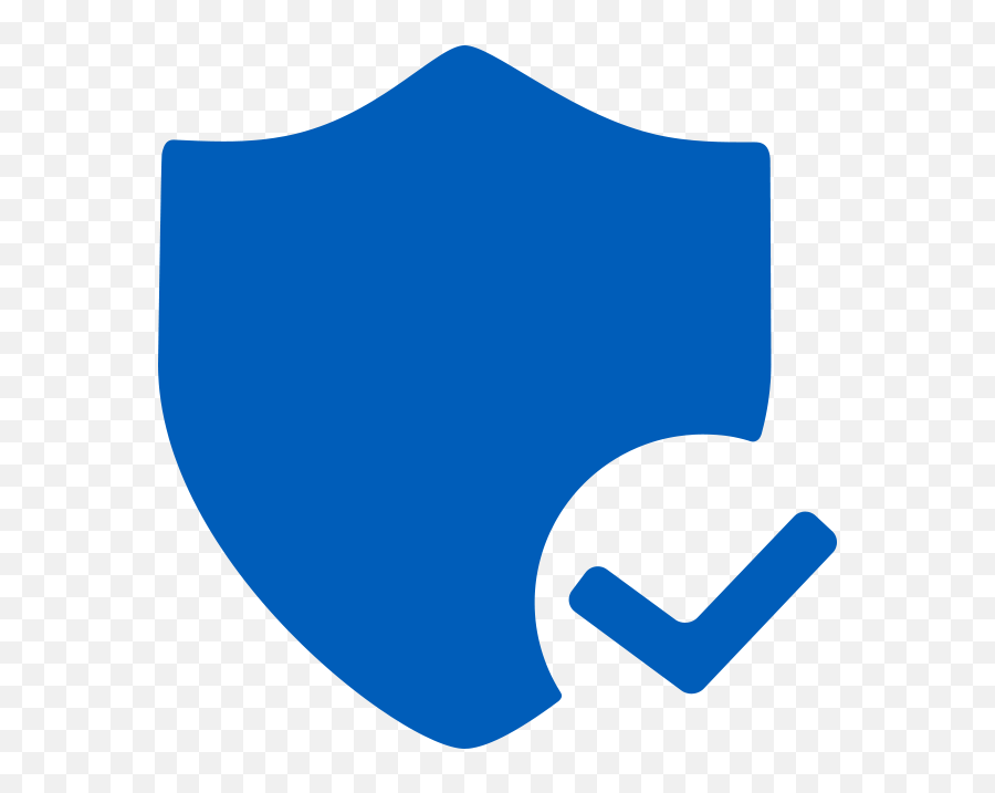 Download Solid Blue Icon Of A Shield - Shield With Check Mark Png,Blue Shield Png