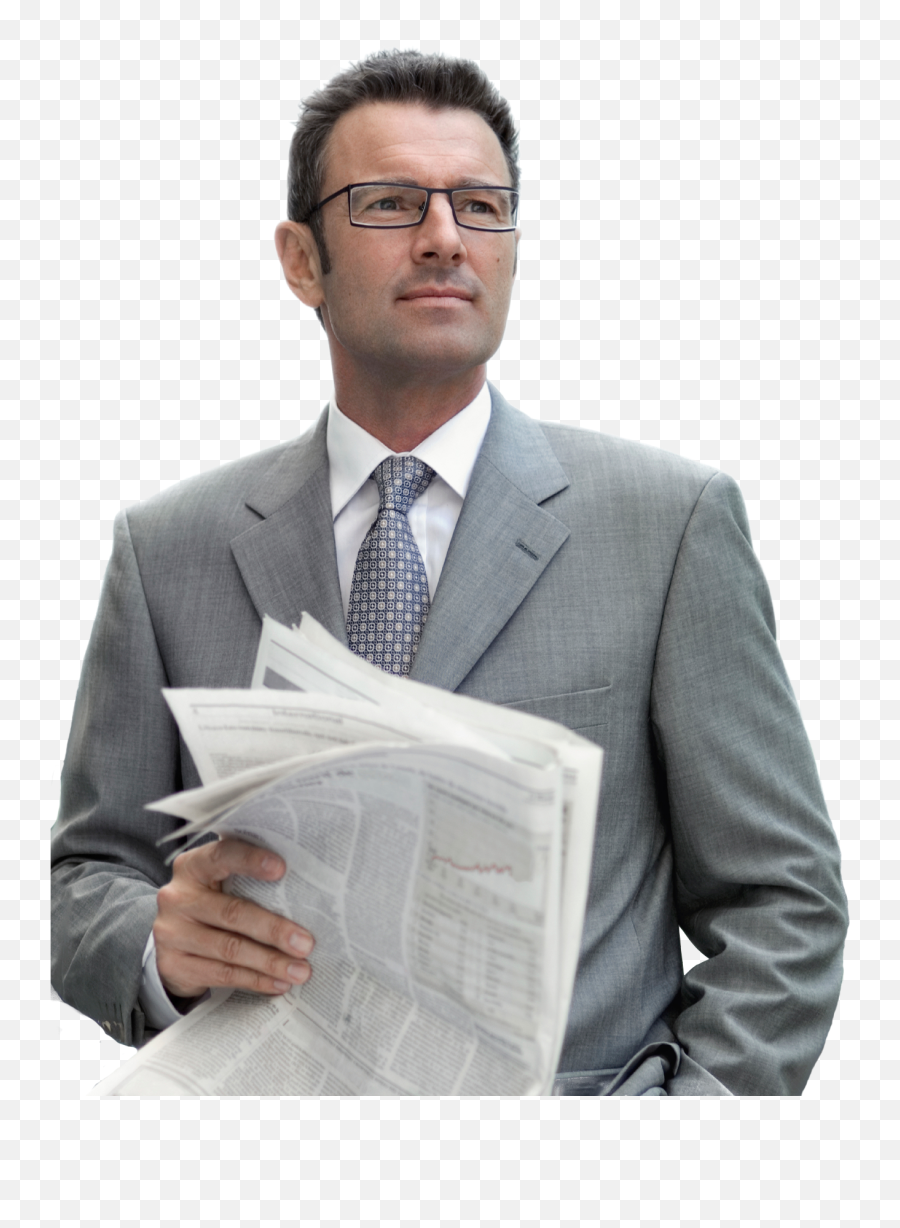 Businessman Png Transparent Image - Man With Newspaper Png,Businessman Png