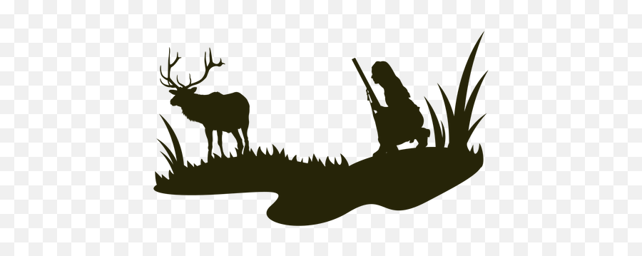 Woman Hunting Deer Silhouette - Transparent Png U0026 Svg Vector Deer Hunting Girl Silhouette,Deer Hunting Logo