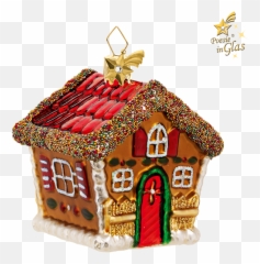 Download Gingerbread House With Beads - Bread Transparent png