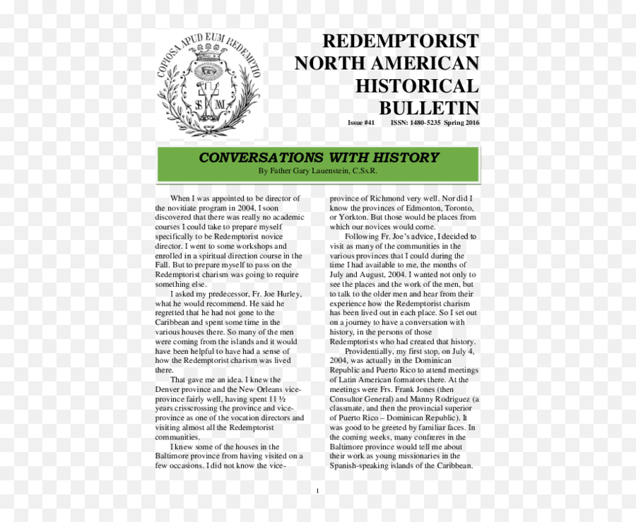 Pdf Redemptorist North American Historical Bulletin - Document Png,Our Lady Perpetual Help Icon