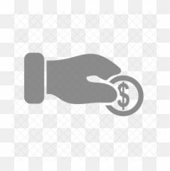 Donation Icon Of Glyph Style - Hand Png