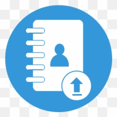 Download Icon Contacts - Server Png Blue PNG Image with Transparent Background
