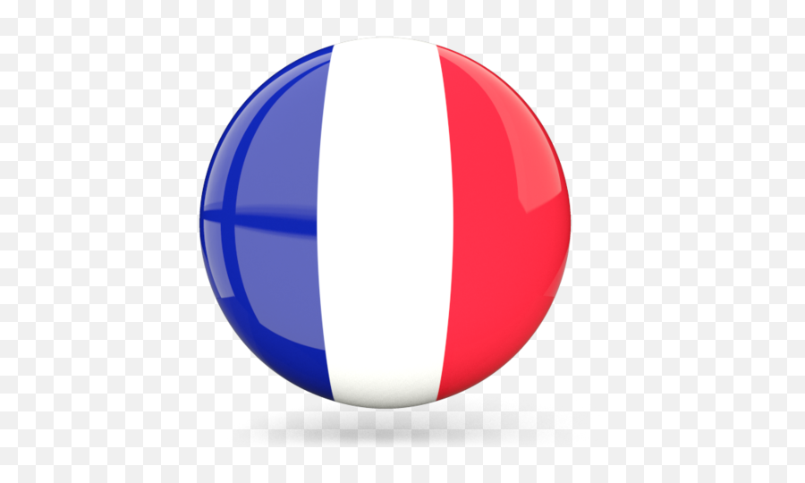 Glossy Round Icon - Transparent Background France Flag Png,French Flag Icon