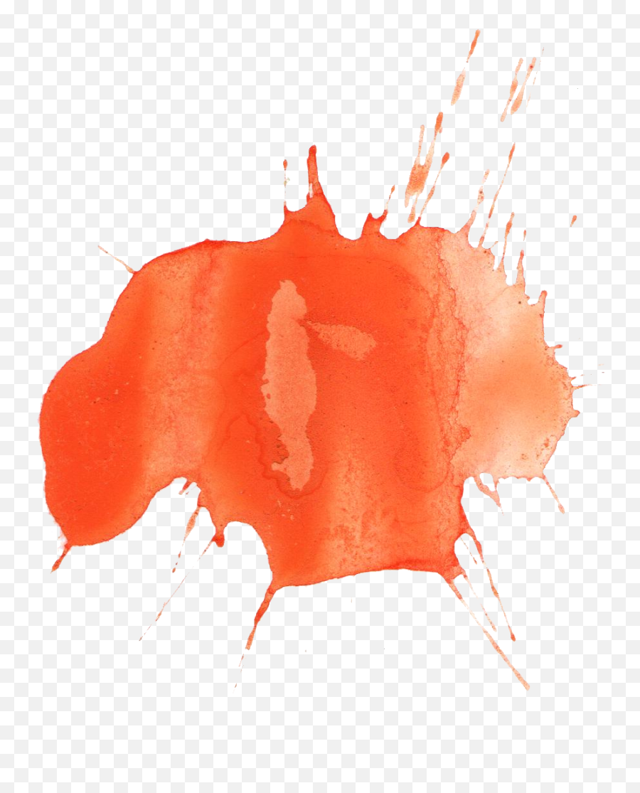 12 Orange Watercolor Splatter Png Transparent Onlygfxcom - Watercolor Painting,Red Splatter Png