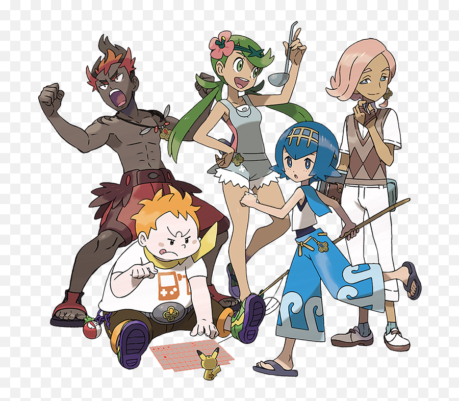 Персонажи мультсериала покемоны. Покемон Sun and Moon персонажи. Покемон Алола персонажи. Покемон солнце и Луна.
