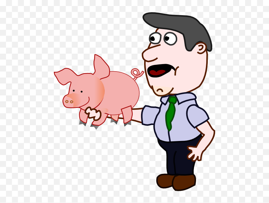 Download Holding A Pig Icon Png Image With No Background - Man With Pen Clipart,Boar Icon