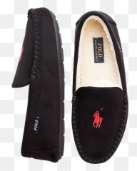 Polo Ralph Lauren Dezi Slippers Black - Round Toe png