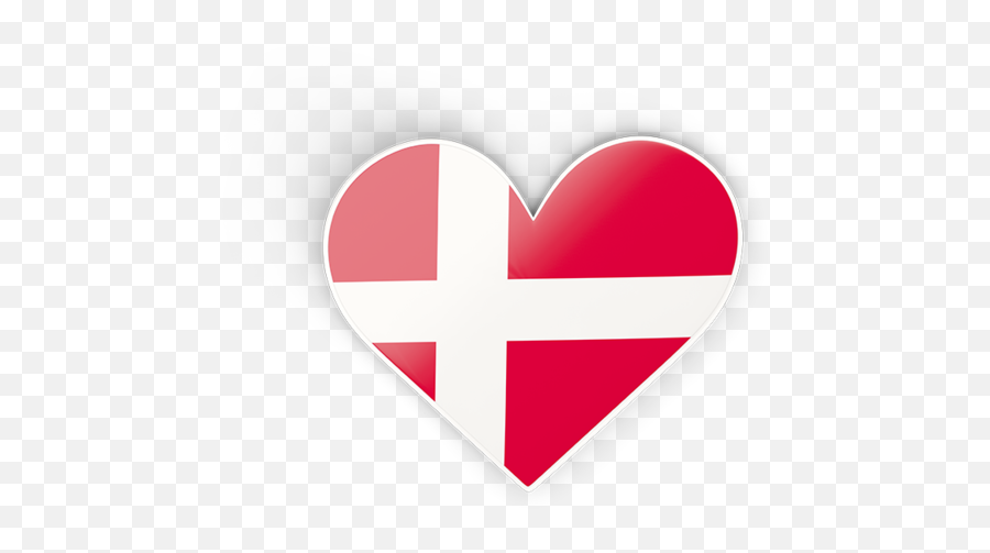 Heart Sticker Illustration Of Flag Denmark - Denmark Heart Flag Png,Denmark Flag Icon