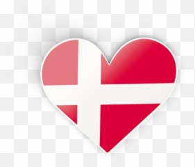 Heart Sticker Illustration Of Flag Denmark - Flag png