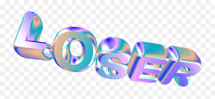 Loser Lame Lost Holo Holographic Hologram Glitch Vaporw - Holo Sticker Png,Loser Png