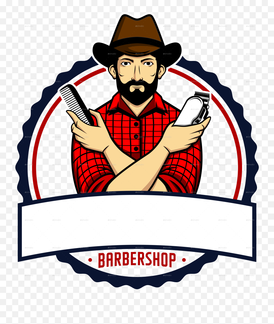 Barber Shop Set - Barber Shop Logo Png,Barber Shop Logos