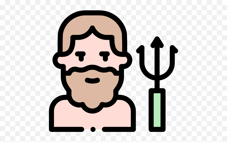 Poseidon Icon From Greek Mythology Pack Style - Lineal Png,Icon Greece