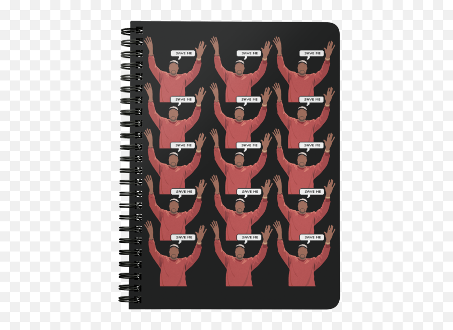 Help Kanye Spiral Notebook In Black - Notebook Png,Kanye Png