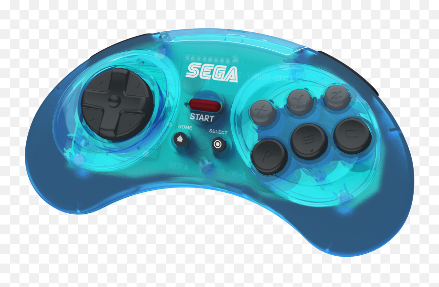 Sega Retro - Bit Sega Mega Drive 6button Pad Crystal Blue 24ghz Game Controller Png,Sega Genesis Png