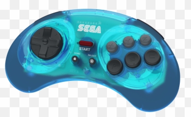 Sega Retro - Bit Sega Mega Drive 6button Pad Crystal Blue 24ghz Game Controller Png,Sega Genesis Png