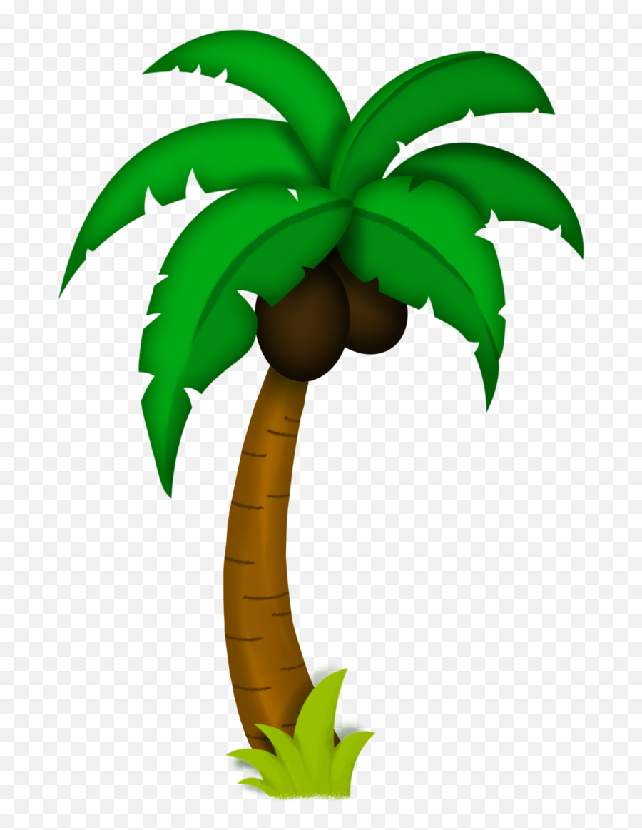 Palm Tree Drawing Png - Cartoon Palm Tree Drawing,Palm Frond Png