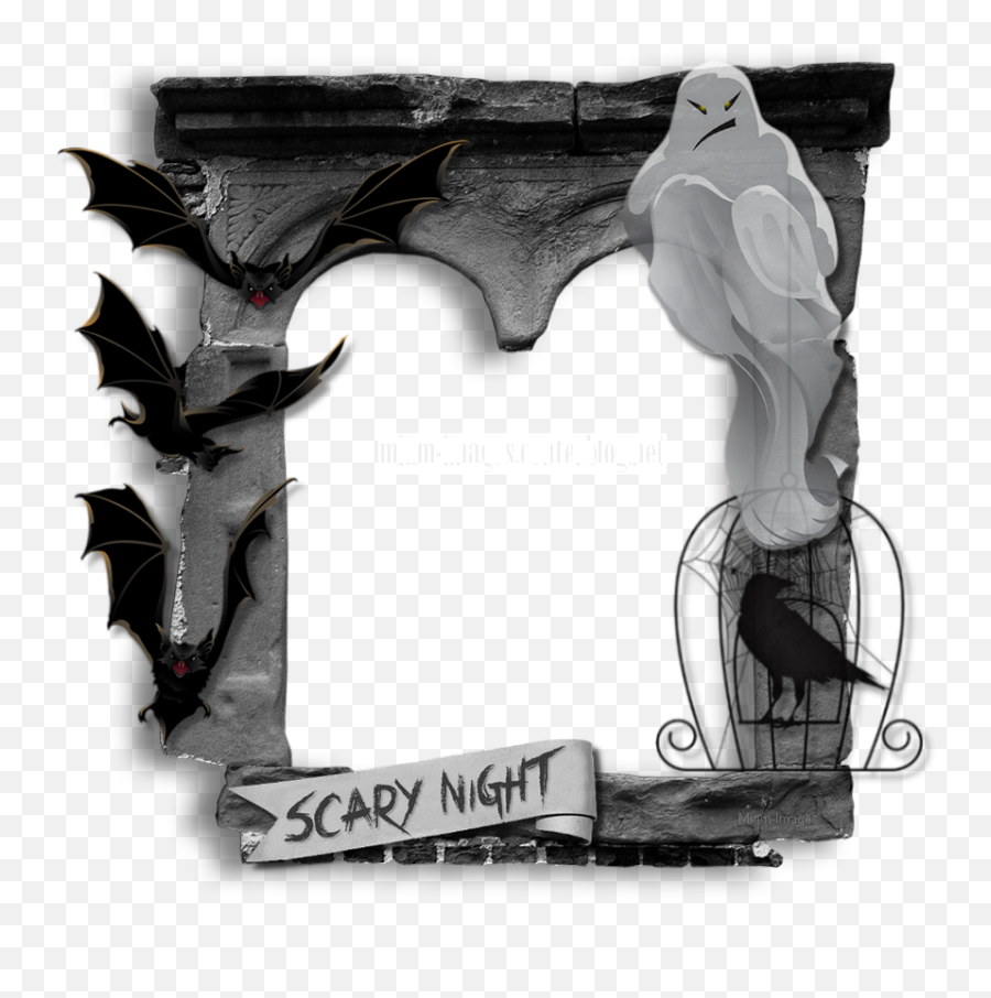 Cadre Gothique Png Halloween - Gothic Frame Png Ghost Illustration,Gothic Frame Png