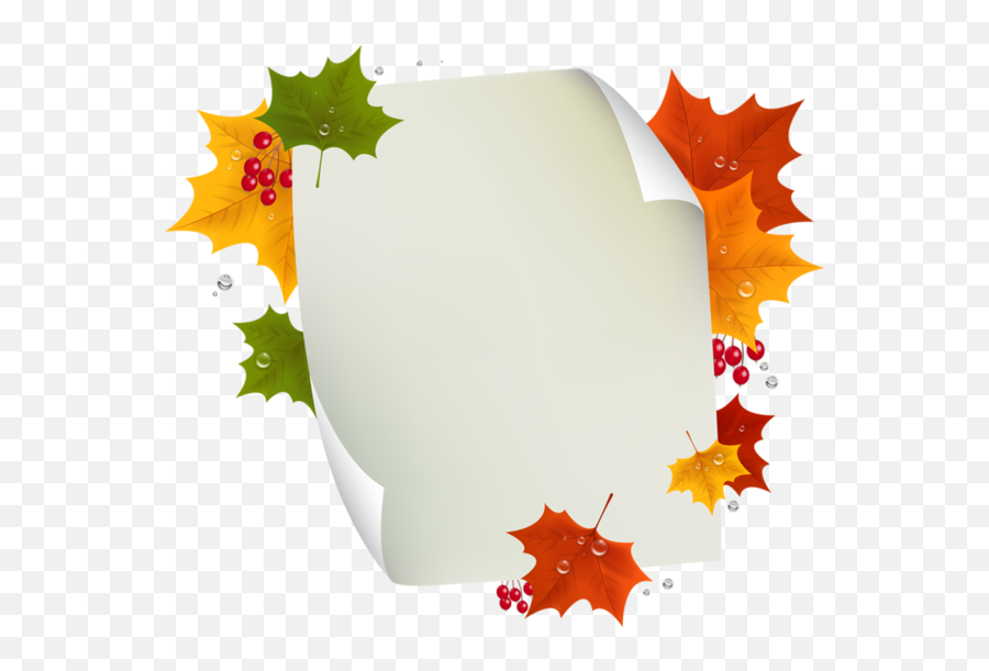 Fall Leaf Clip Art Png - Parchemins Leaf Clipart Frame,Fall Leaves Clipart Png