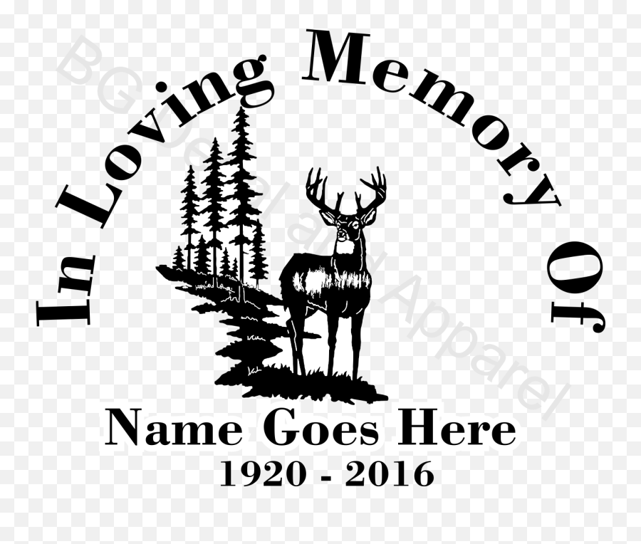 Loving Memory Of Deer - Loving Memory Deer Decals Png,In Loving Memory Png