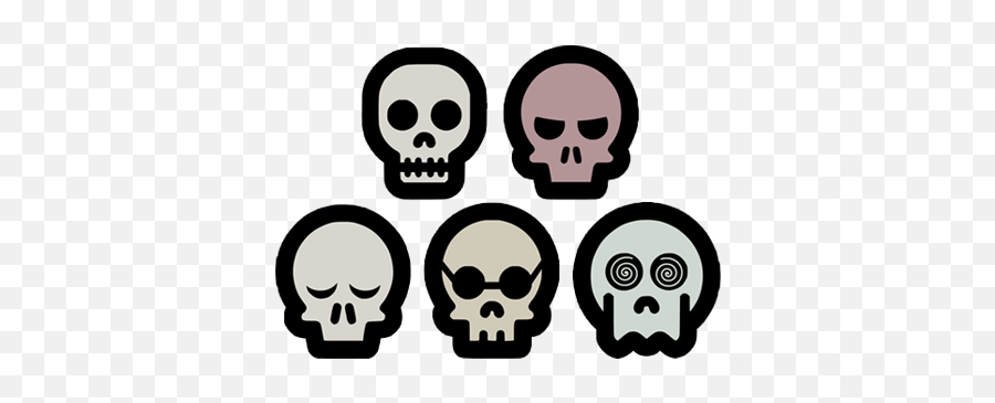 Just Stickers - Skull Comic Art Png,Skull Emoji Transparent