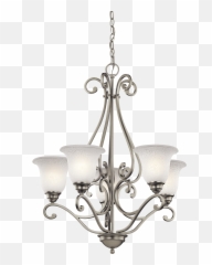 Kic 43224ni Five Light Brushed Nickel Chandelier 5x100m - Kichler Camerena png