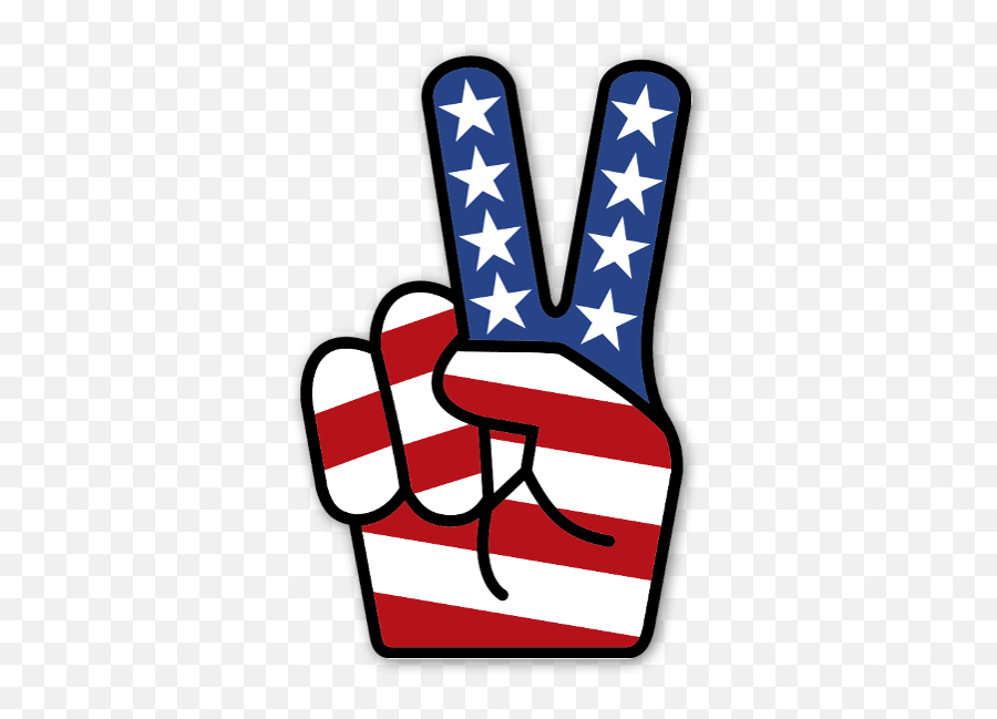 American Peace Fingers Stickers - Stickerapp 9 May Europe Day Png,Peace Sign Transparent Background