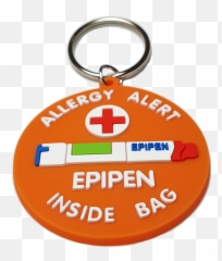 Epipen Red Cross - 3D Keyring Tag Keychain png