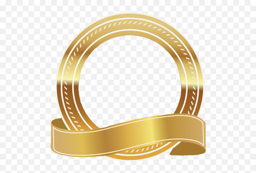 Gold Ribbon Transparent Sticker Decor - Transparent Background Ribbon Award Clipart Png,Gold Sticker Png