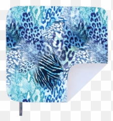 Microfibre Printed Beach Blanket - Blue Leopard Laptop Bag Png,Picnic Blanket Png
