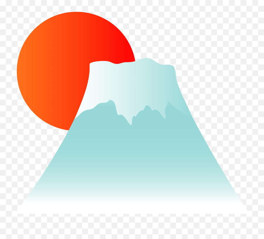 Sunrise Over Mount Fuji Clipart - Graphic Design Png,Sunrise Transparent
