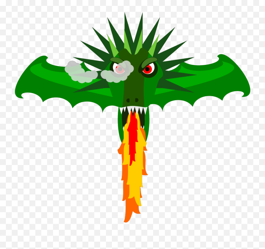 Fire Breathing Dragon Svg Clip Arts - Green Dragon Clipart Png,Fire Dragon Png