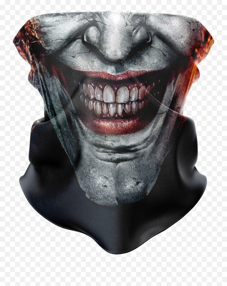Joker Face Neck Gaiter - Made In The Usa Joker Neck Gaiter Png,Joker Mask Png