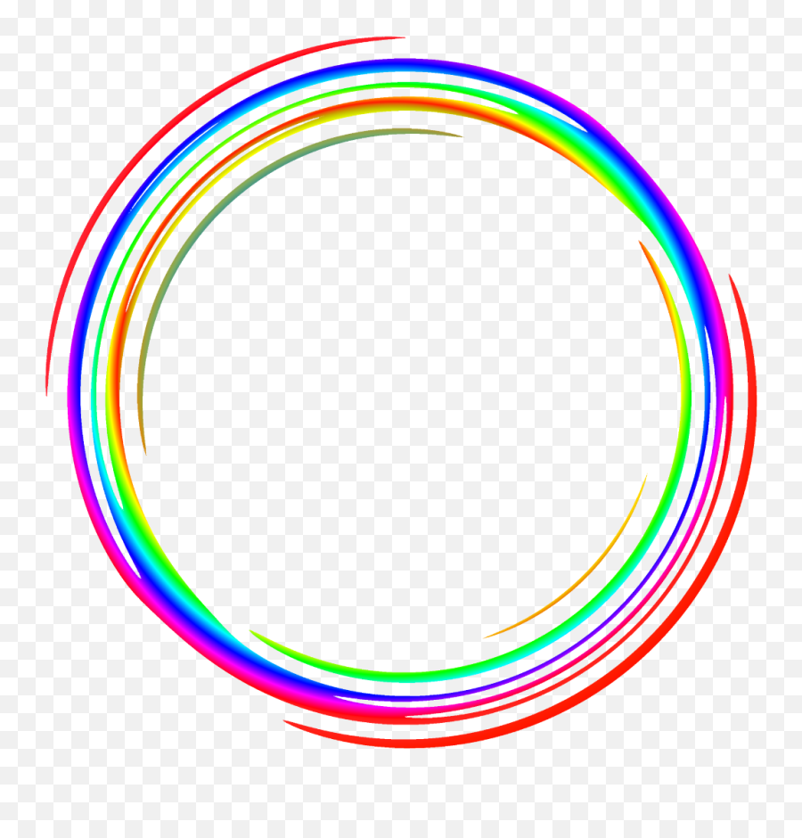 Frame Border Borders Colorful Rainbow - Circle Png,Circle Frame Png ...