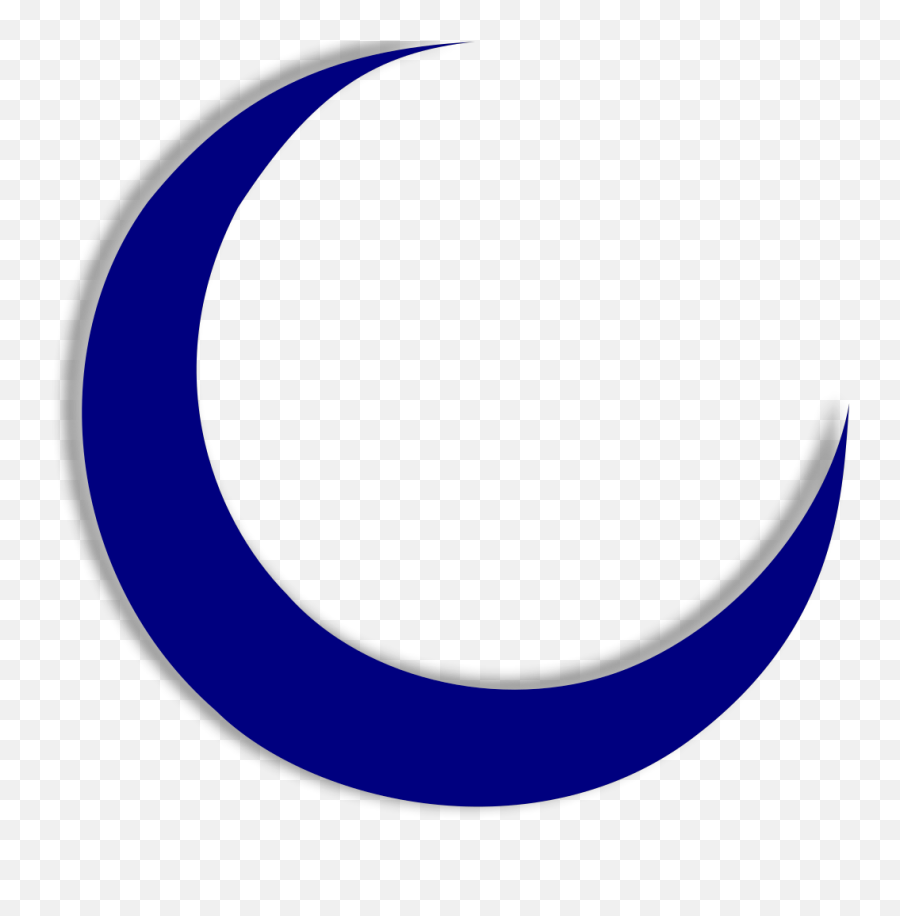 blue crescent moon clipart