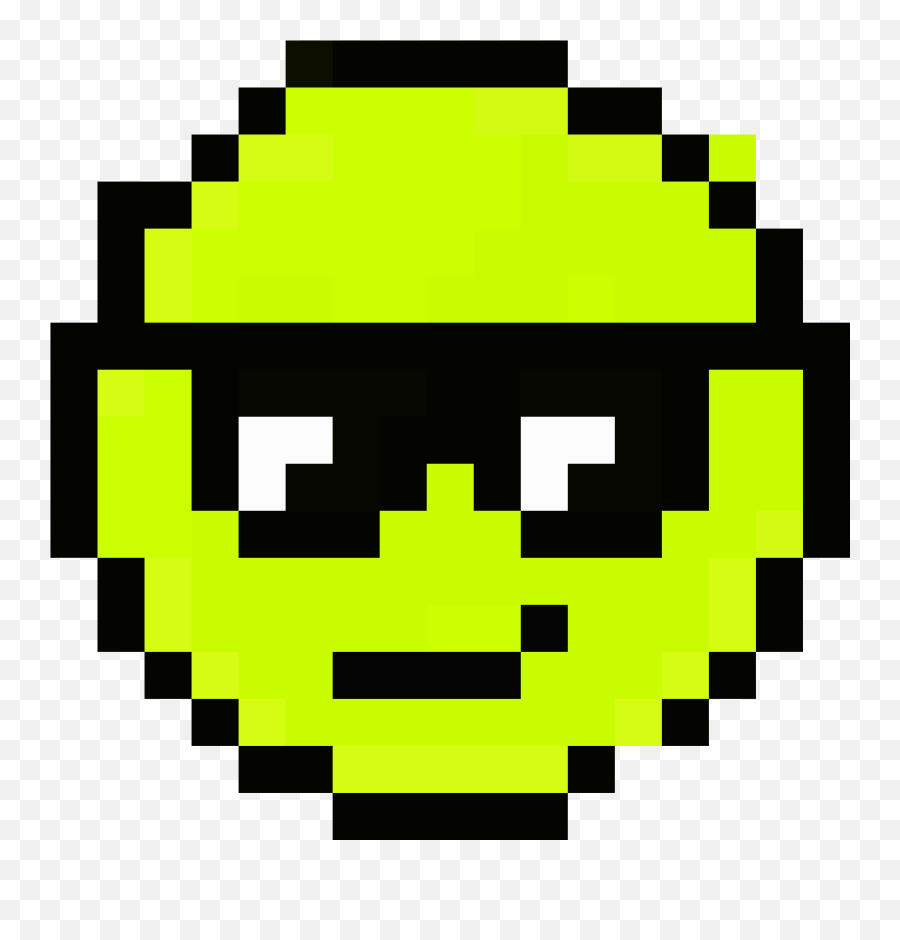 Download Hd The Cool Emoji - Happy Emoji Pixel Art Smiley Face Pixel Art Png,Happy Emoji Transparent