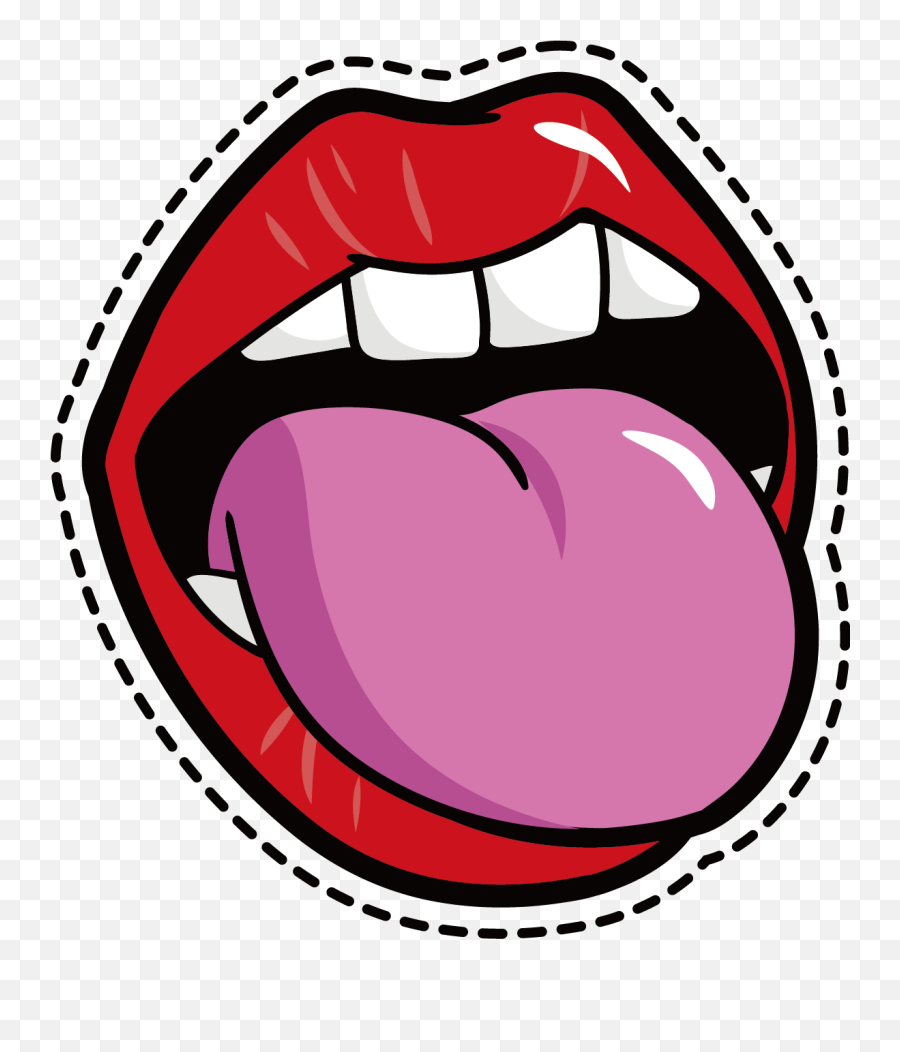 Cartoon Mouth Tongue Material Png - Tongue Cartoon Png,Tongue Transparent