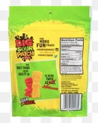 Big Sour Patch Kids Soft U0026 Chewy Candy 9oz - Back Of png