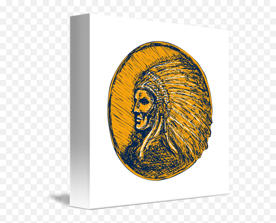 Native American Indian Chief Headdress Drawing By Aloysius Patrimonio - Native American Drawings With No Background Png,Indian Headdress Png