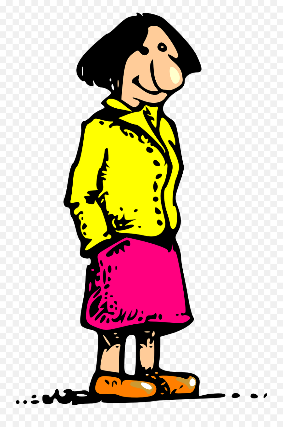 Woman Lady Cartoon - Free Vector Graphic On Pixabay Cartoon Character With Big Nose Png,Cartoon Woman Png