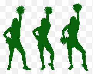 Cheerleaders Silhouette - Clip Art png